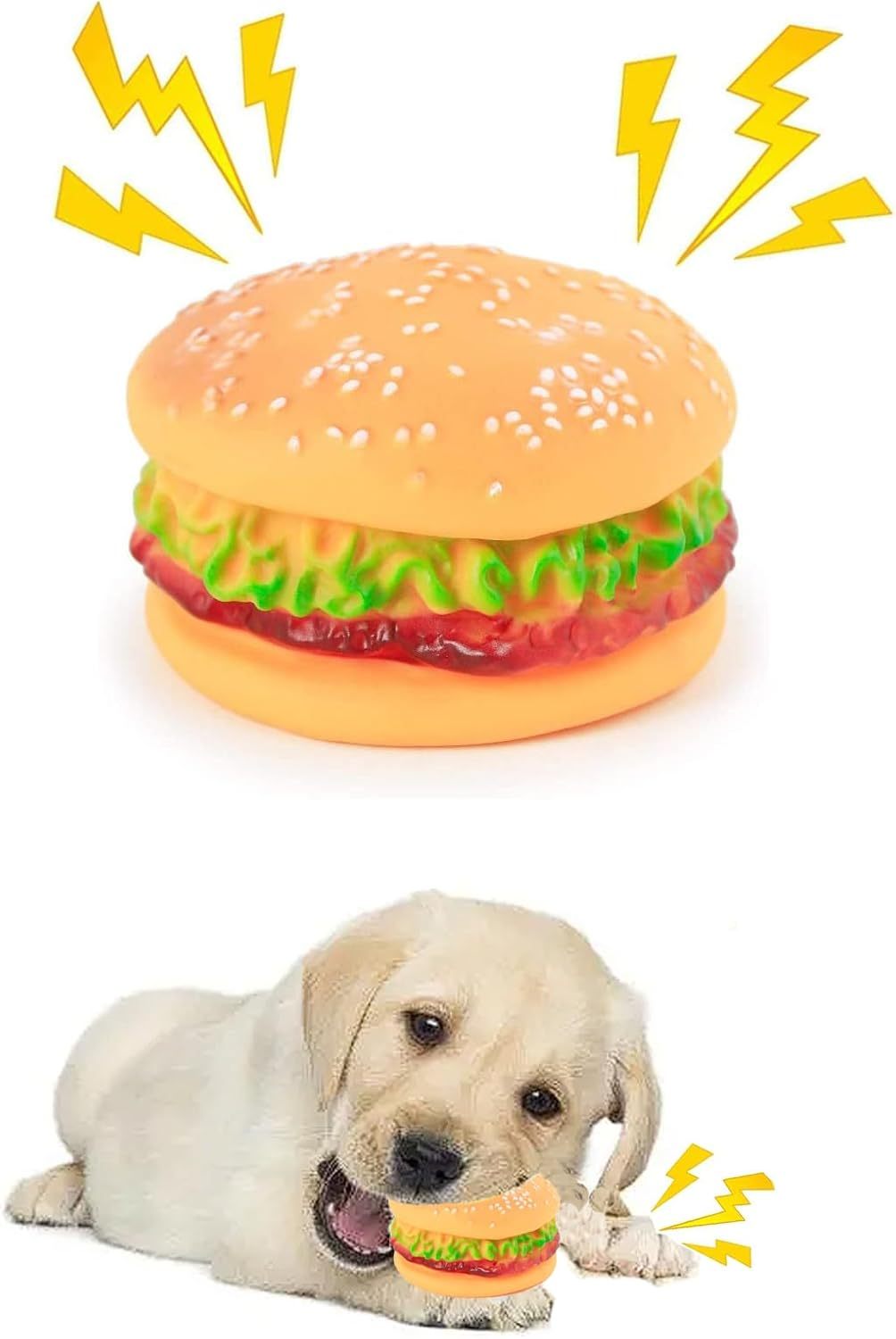 Pet Hamburger Bite-Resistant  Squeaky Toy