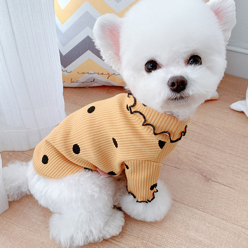 Polka Dot Turtleneck Pet outfit